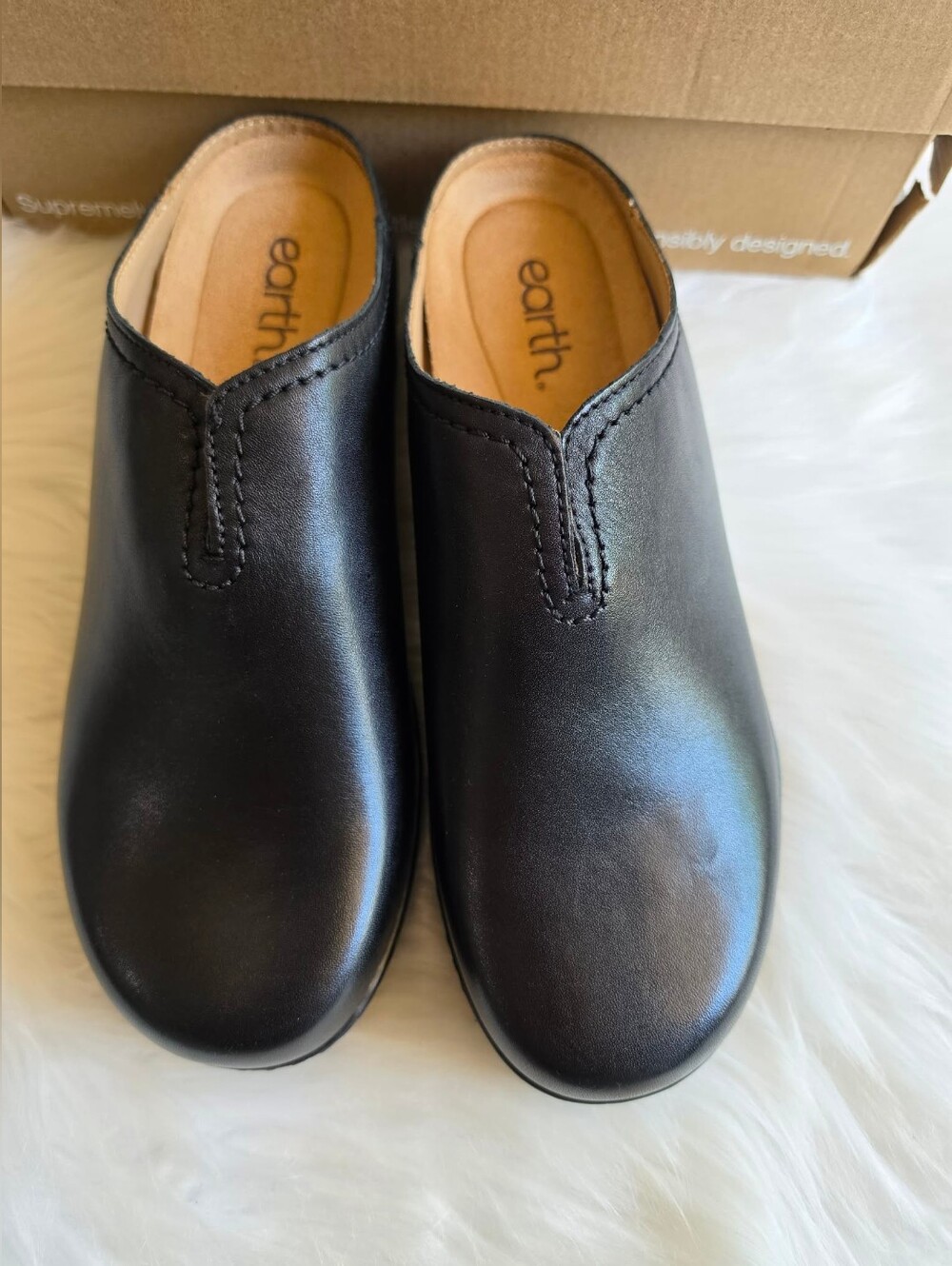 Earth Women's Kolia Slip-on Heeled Clogs - Burnished Castilli Leather, 8.5M
